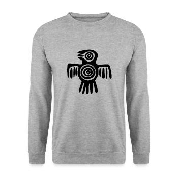 Culture inca, Amérique latine - Sweat-shirt Unisexe - gris chiné - Devant - Alina (178cm) & Michal (187cm)