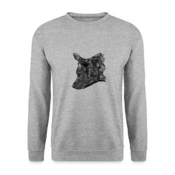 Australian Shepherd - Unisex Sweatshirt - salt & pepper - Front - Alina (178cm) & Michal (187cm)
