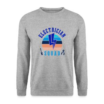 Electrician Squad Electro Worker Hobby Electrician - Unisex Sweatshirt - salt & pepper - Front - Alina (178cm) & Michal (187cm)