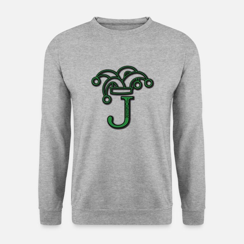 Poker Joker - Unisex Pullover - Weißgrau meliert