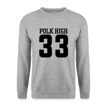 Polk High 33 - Unisex Sweatshirt - salt & pepper - Front - Alina (178cm) & Michal (187cm)