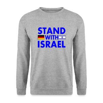 Israel - Unisex Sweatshirt - salt & pepper - Front - Alina (178cm) & Michal (187cm)