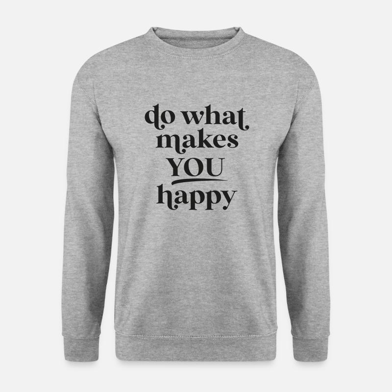 Do What Makes You Happy SVG - Unisex Pullover - Weißgrau meliert