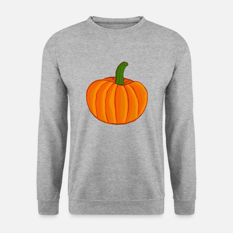 Kürbis für den Herbst - Unisex Pullover - Weißgrau meliert