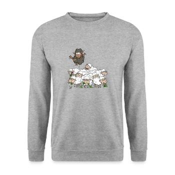 Black Sheep - Unisex Sweatshirt - salt & pepper - Front - Alina (178cm) & Michal (187cm)