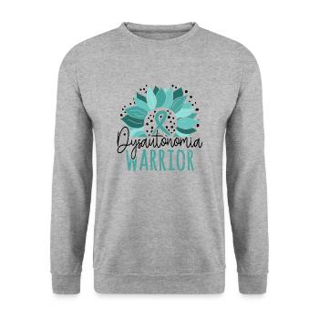 Sunflower Dysautonomia Warrior - Unisex Sweatshirt - salt & pepper - Front - Alina (178cm) & Michal (187cm)