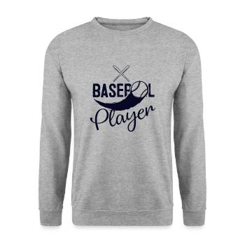 Baseball ist das beste Spiel, Baseball Champion - Unisex Pullover - Weißgrau meliert - Vorne - Alina (178cm) & Michal (187cm)