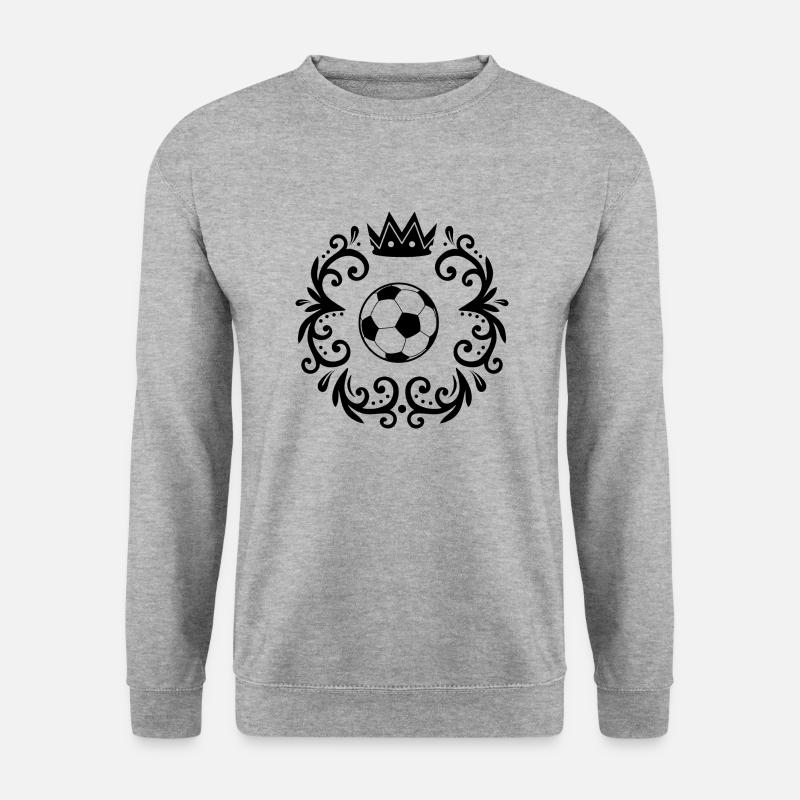 Fußball Soccer - Unisex Pullover - Weißgrau meliert