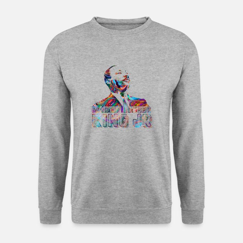 Martin Luther King Jr. - Unisex Pullover - Weißgrau meliert