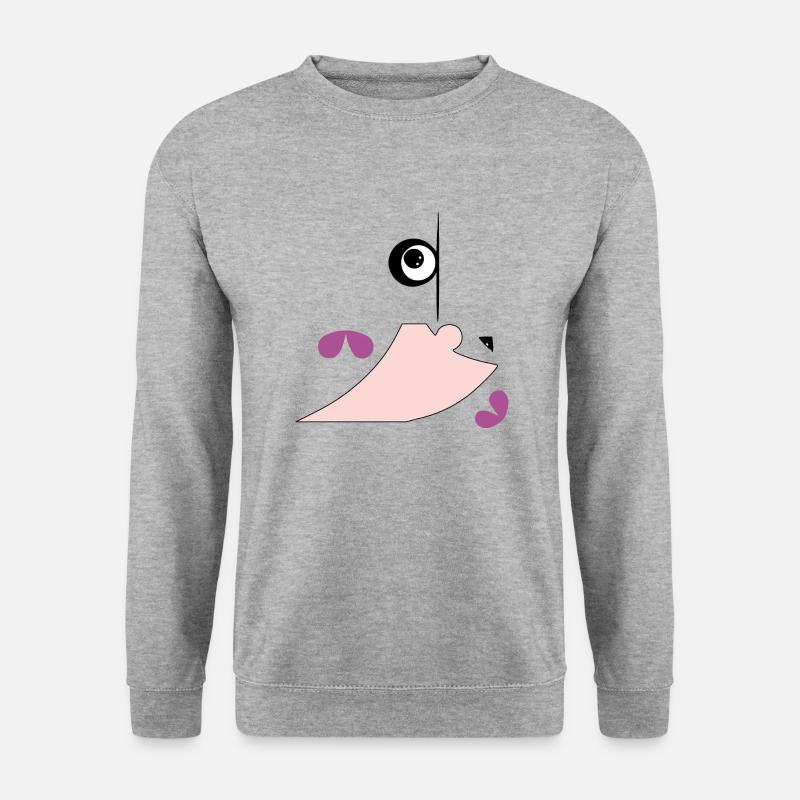 Lustige Liebe - Unisex Pullover - Weißgrau meliert
