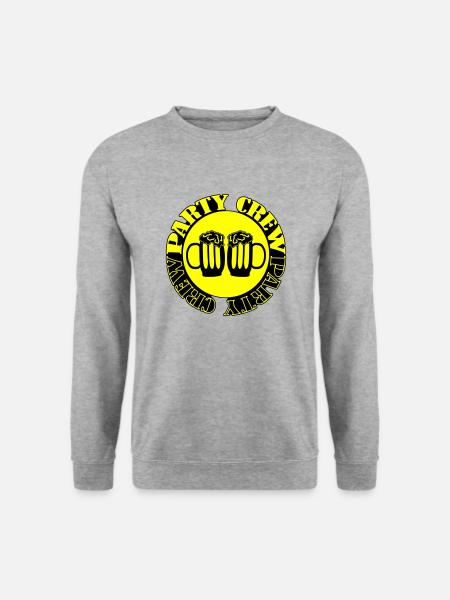 Party Crew - Unisex Pullover - Weißgrau meliert
