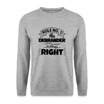 DEBRANDER funny gift - Unisex Sweatshirt - salt & pepper - Front - Alina (178cm) & Michal (187cm)
