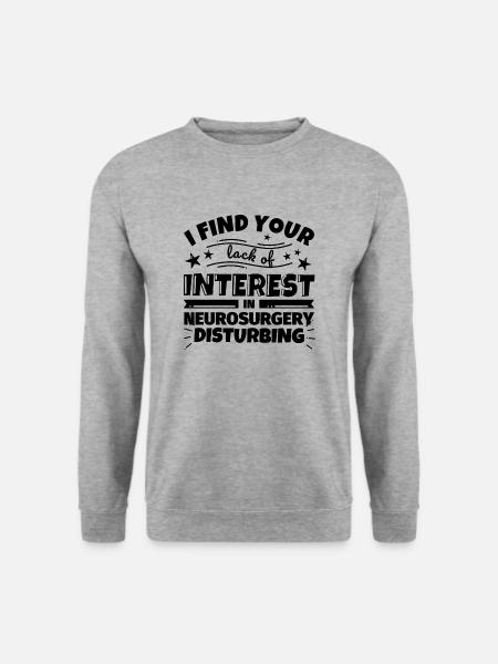 Neurochirurgie lustiges Geschenk - Unisex Pullover - Weißgrau meliert