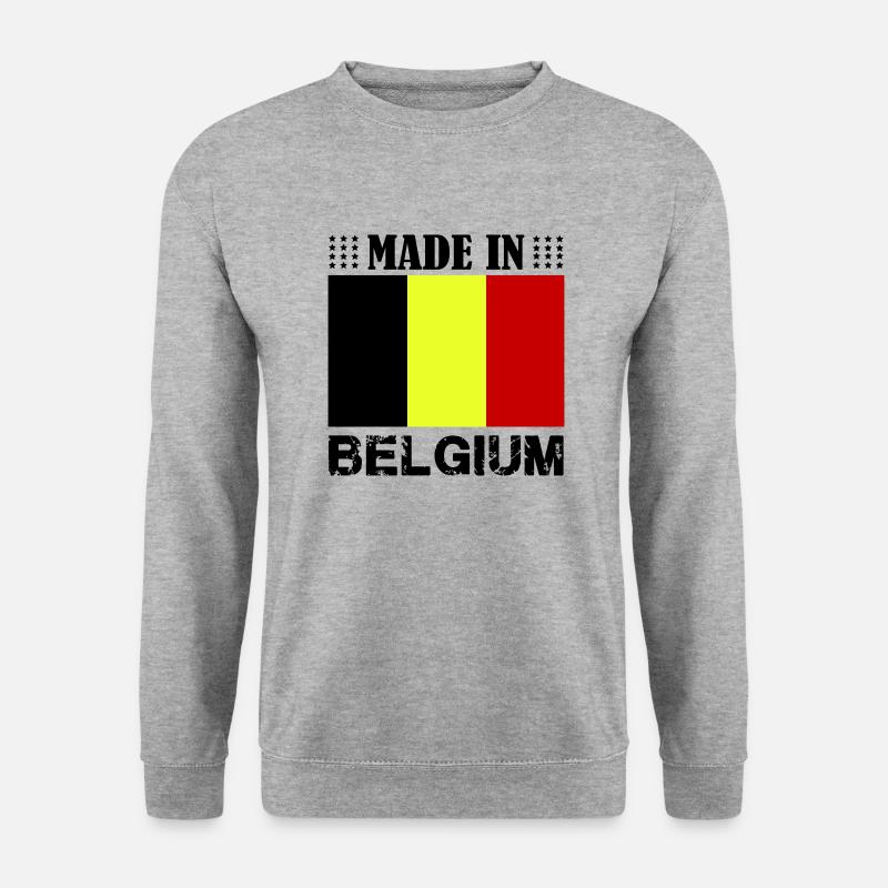 made in belgium - Unisex Pullover - Weißgrau meliert