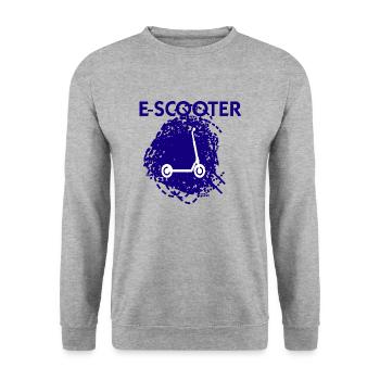 E-Scooter Roller Scooter - Sweat-shirt Unisexe - gris chiné - Devant - Alina (178cm) & Michal (187cm)