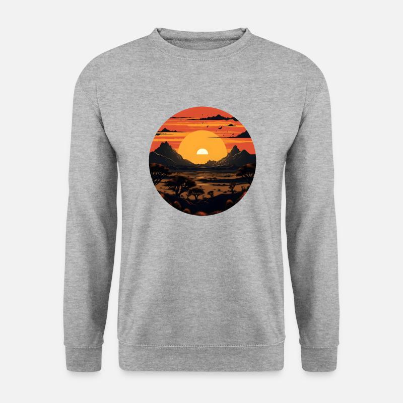 Desert Sunset - Unisex Pullover - Weißgrau meliert