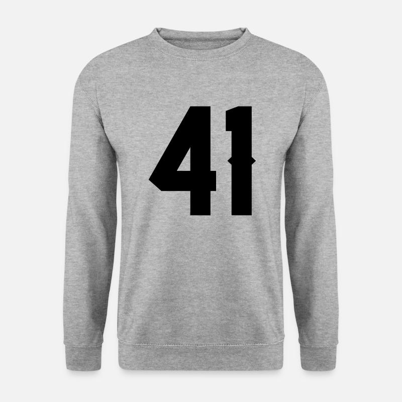 41 - Unisex Pullover - Weißgrau meliert