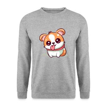 Didou le chien fou - Sweat-shirt Unisexe - gris chiné - Devant - Alina (178cm) & Michal (187cm)
