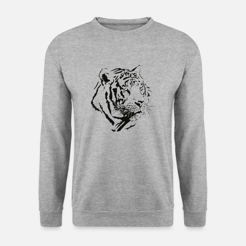 Wildtiere - Unisex Pullover - Weißgrau meliert