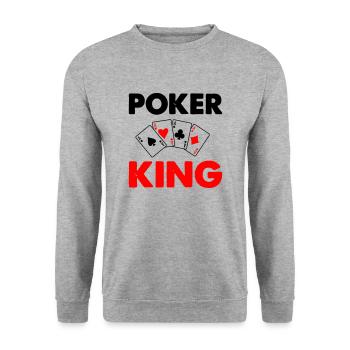 Roi du poker - Sweat-shirt Unisexe - gris chiné - Devant - Alina (178cm) & Michal (187cm)