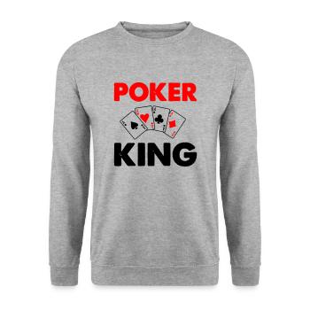 Roi du poker - Sweat-shirt Unisexe - gris chiné - Devant - Alina (178cm) & Michal (187cm)