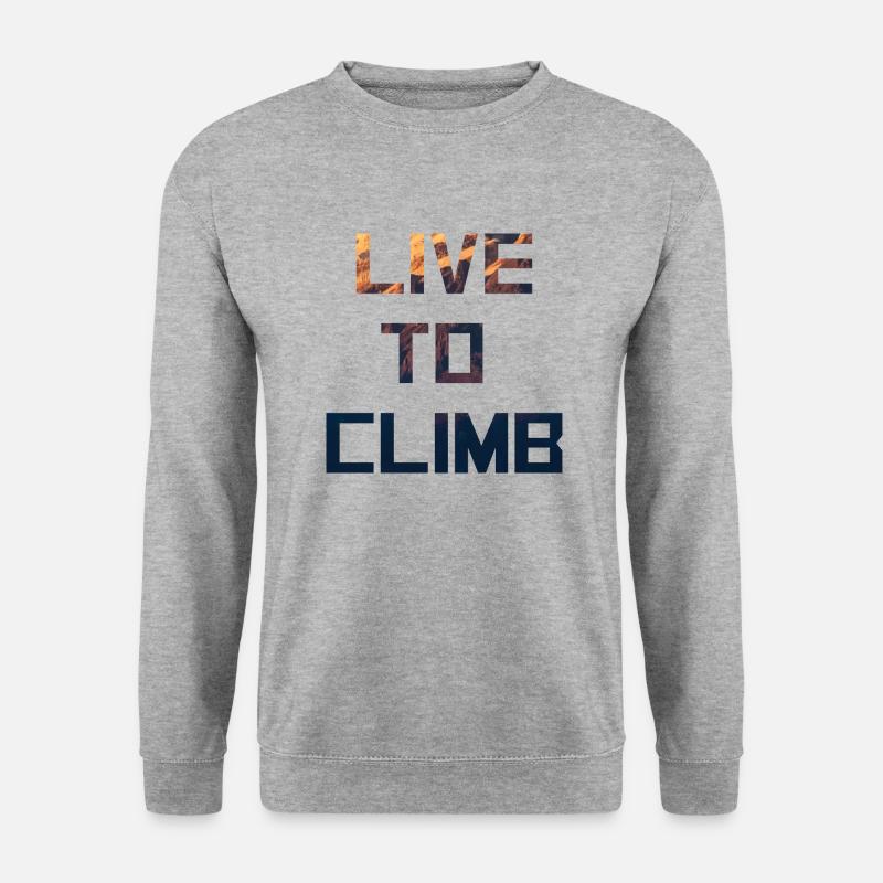 Rock Climbing - Unisex Pullover - Weißgrau meliert