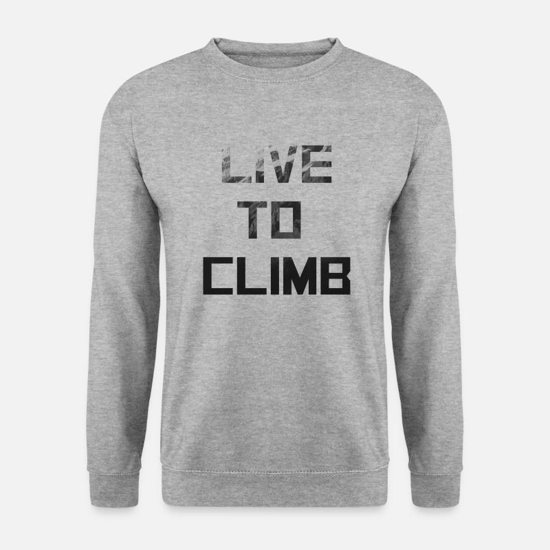 Rock Climbing - Unisex Pullover - Weißgrau meliert