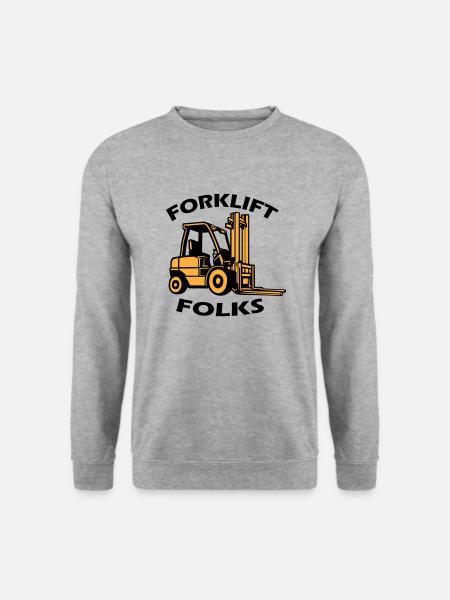 Zitat Gabelstaplerfahrer Humor - Unisex Pullover - Weißgrau meliert