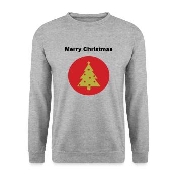 Tshirt Joyeux Noël - Sweat-shirt Unisexe - gris chiné - Devant - Alina (178cm) & Michal (187cm)