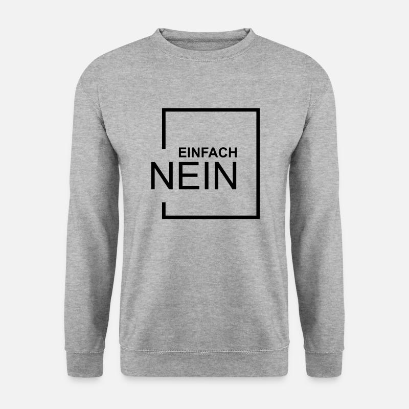 EINFACH NEIN - Unisex Pullover - Weißgrau meliert