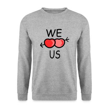 We love us - Unisex Sweatshirt - salt & pepper - Front - Alina (178cm) & Michal (187cm)