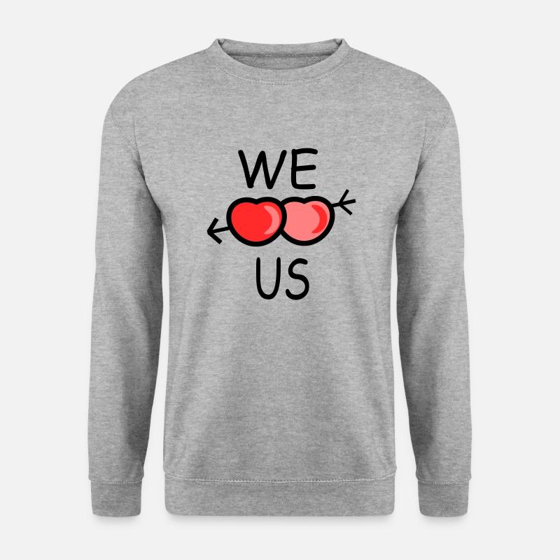We love us - Unisex Pullover - Weißgrau meliert