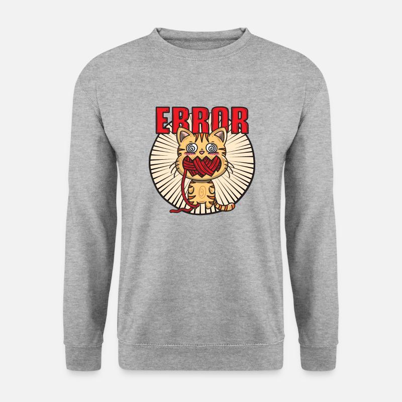 Cat-Fehler - Unisex Pullover - Weißgrau meliert