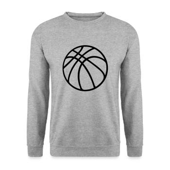 Ballon de basket - Sweat-shirt Unisexe - gris chiné - Devant - Alina (178cm) & Michal (187cm)