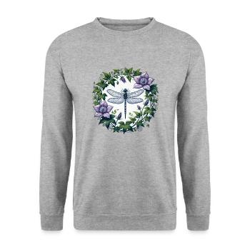 Libellule - Sweat-shirt Unisexe - gris chiné - Devant - Alina (178cm) & Michal (187cm)