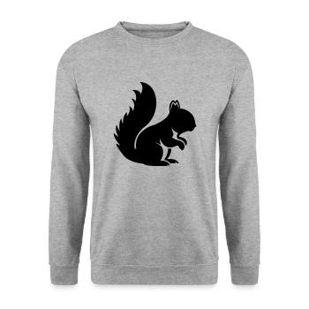 Squirrel - Unisex Sweatshirt - salt & pepper - Front - Alina (178cm) & Michal (187cm)