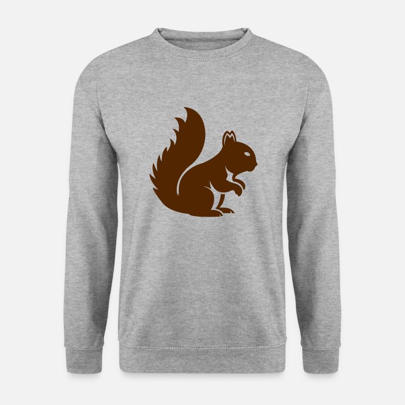 Eichhörnchen Tier - Unisex Pullover - Weißgrau meliert