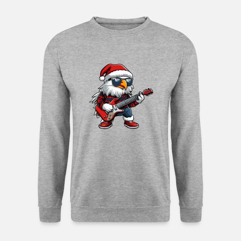 Guitare de Noël Eagle - Sweat-shirt Unisexe - gris chiné