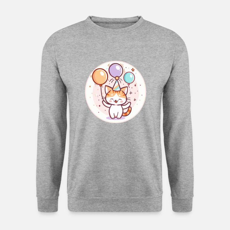 Cat Birthday Comic - Unisex Sweatshirt - salt & pepper