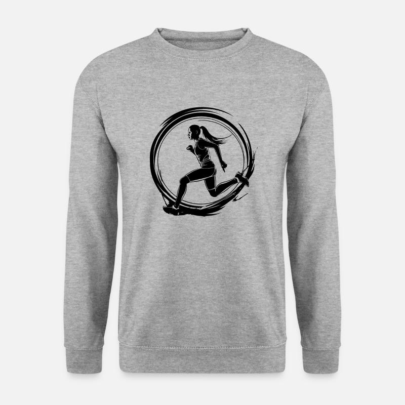 Running Marathon Silhouette - Unisex Sweatshirt - salt & pepper