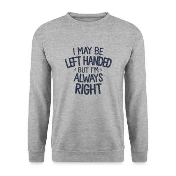 Design for proud left-handers - Unisex Sweatshirt - salt & pepper - Front - Alina (178cm) & Michal (187cm)