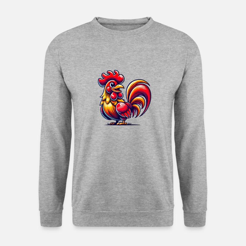 Rooster Comic - Unisex Sweatshirt - salt & pepper