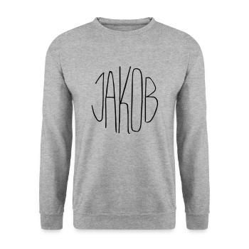 Jacob - Unisex Sweatshirt - salt & pepper - Front - Alina (178cm) & Michal (187cm)