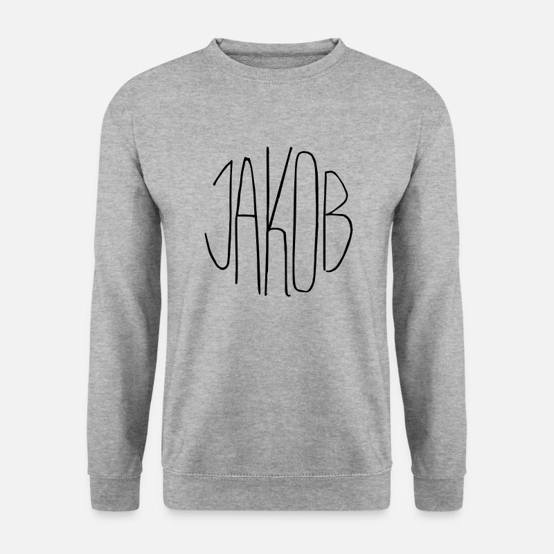 Jakob - Unisex Pullover - Weißgrau meliert