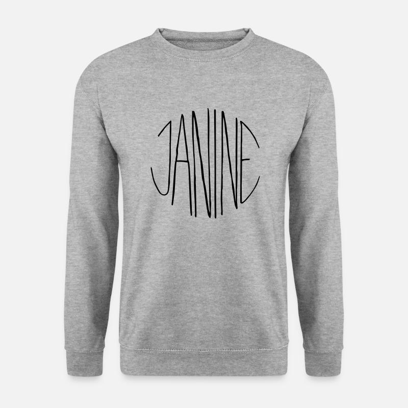 Janine - Unisex Pullover - Weißgrau meliert