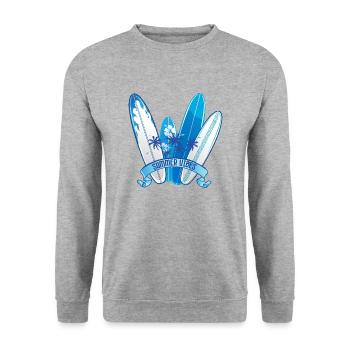 Summer vibes 3 - Unisex Sweatshirt - salt & pepper - Front - Alina (178cm) & Michal (187cm)