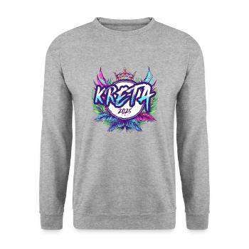 Crete 2025 Colorful - Unisex Sweatshirt - salt & pepper - Front - Alina (178cm) & Michal (187cm)
