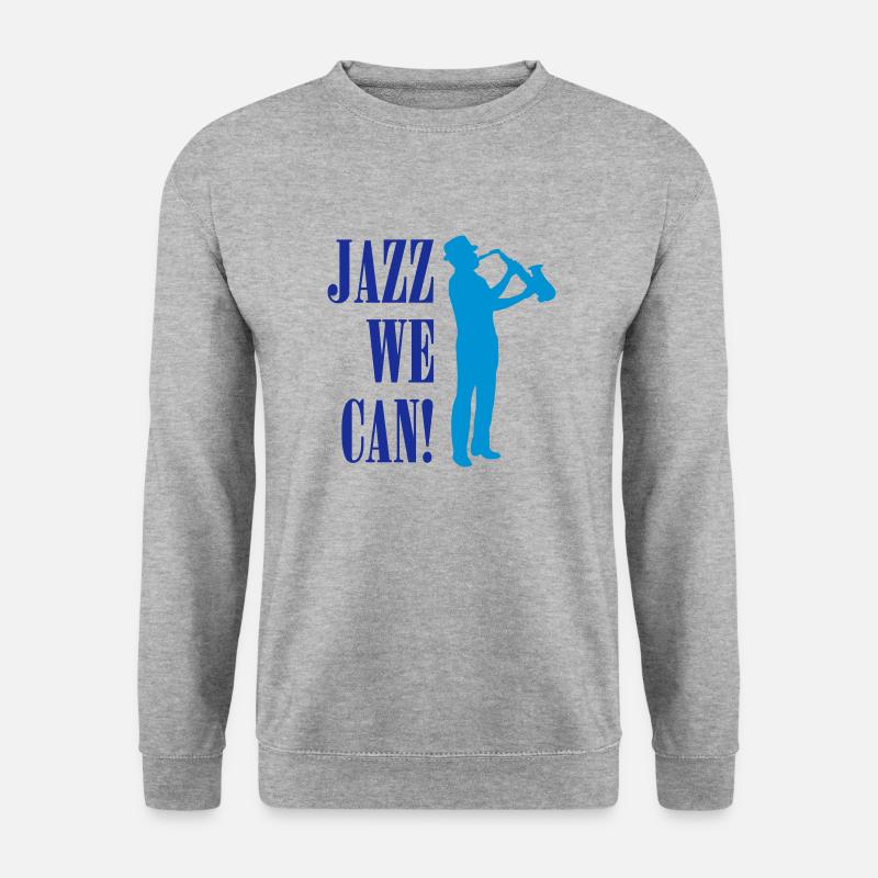 jazz_we_can_2c - Unisex Pullover - Weißgrau meliert