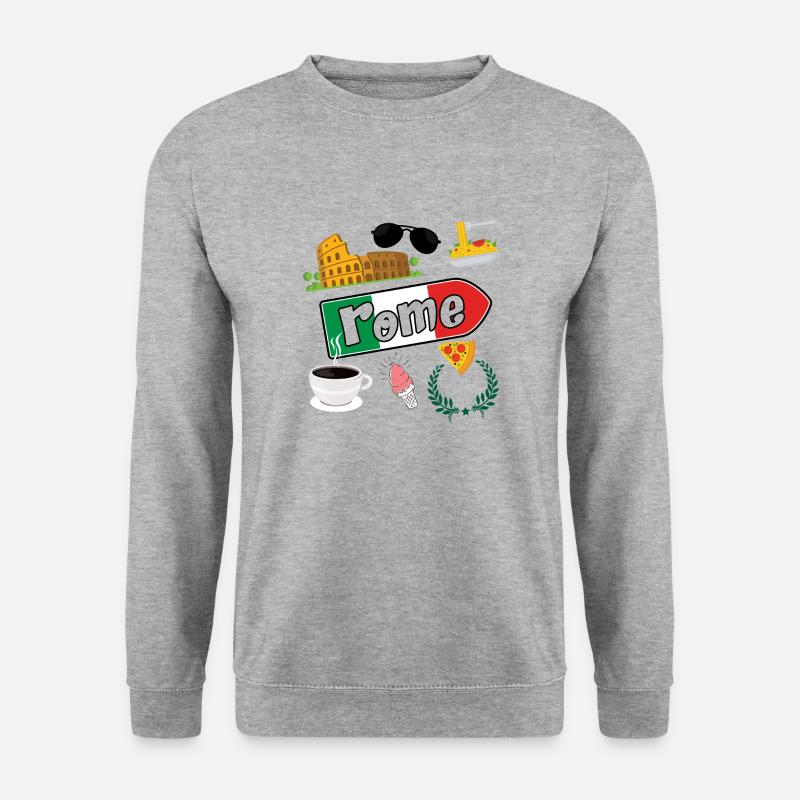 Ich liebe Rom - Unisex Pullover - Weißgrau meliert