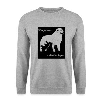 C est pas tout - Sweat-shirt Unisexe - gris chiné - Devant - Alina (178cm) & Michal (187cm)